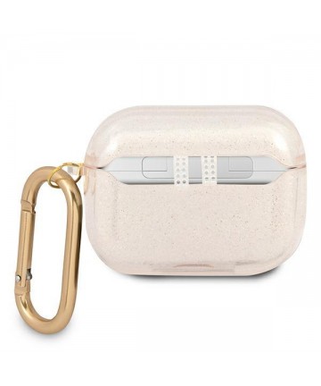 Guess GUAPUCG4GD AirPods Pro cover gold/gold Glitter Collection