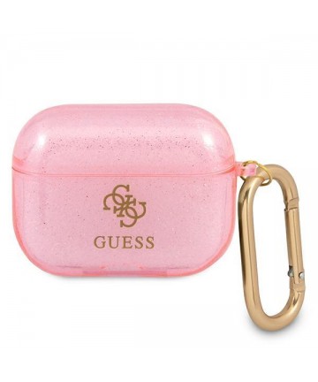 Guess GUAPUCG4GP AirPods Pro cover pink/pink Glitter Collection