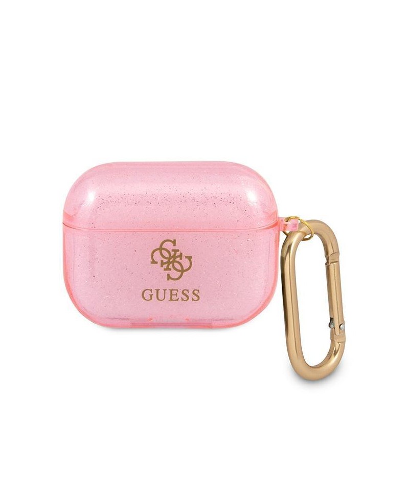 Guess GUAPUCG4GP AirPods Pro cover pink/pink Glitter Collection