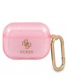 Guess GUAPUCG4GP AirPods Pro cover pink/pink Glitter Collection