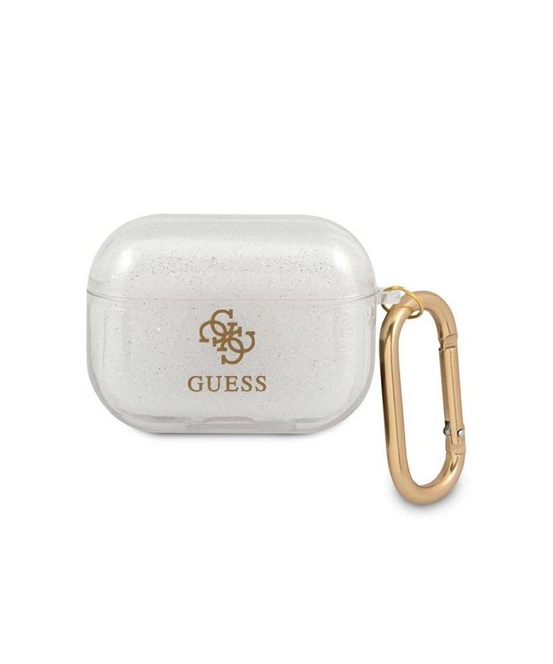 Guess GUAPUCG4GT AirPods Pro cover Transparent Glitter Collection