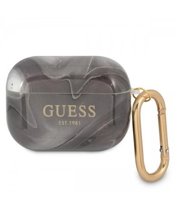 Guess GUAPUNMK AirPods Pro cover black/black Marble Collection