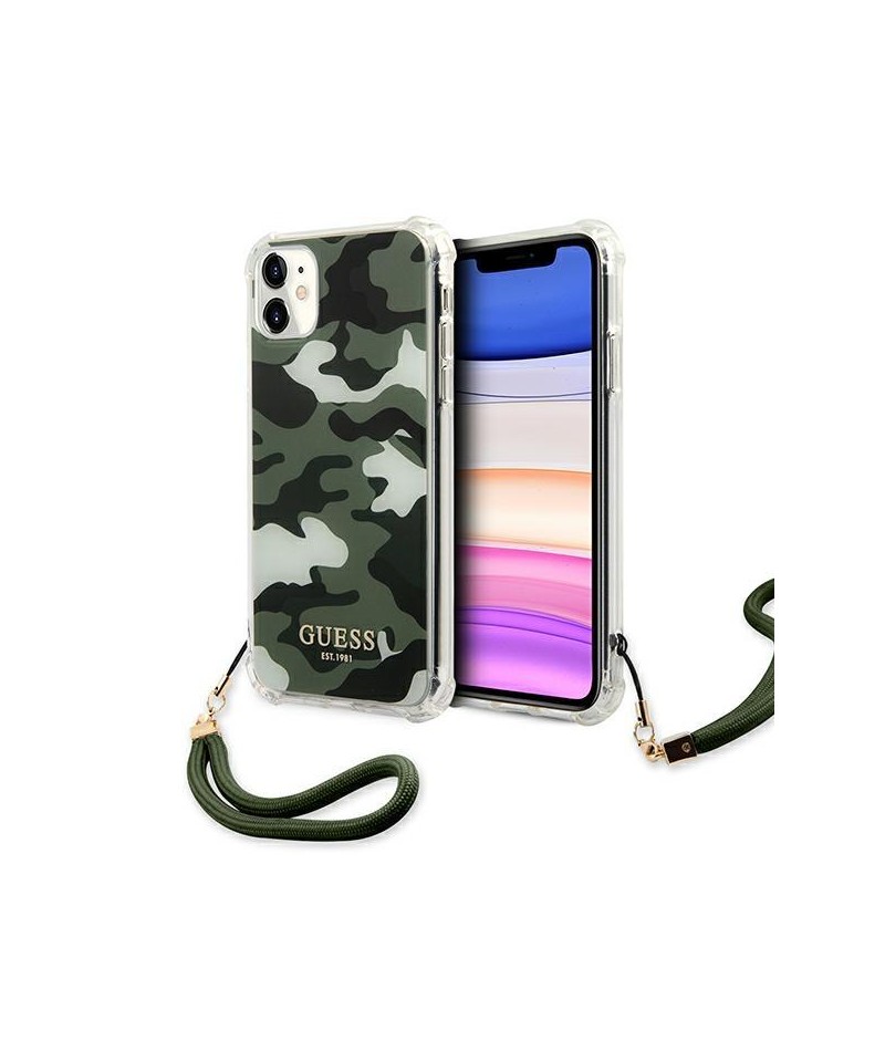 Guess GUHCN61KSARKA iPhone 11 6.1" / Xr green/khaki hardcase Camo Collection