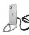Guess GUHCP12LKC4GSSI iPhone 12 Pro Max 6.7" Transparent hardcase 4G Silver Chain