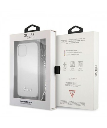 Guess GUHCP12LKC4GSSI iPhone 12 Pro Max 6.7" Transparent hardcase 4G Silver Chain