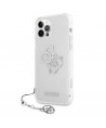 Guess GUHCP12LKS4GSI iPhone 12 Pro Max 6.7" Transparent hardcase 4G Silver Charms Collection