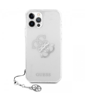 Guess GUHCP12LKS4GSI iPhone 12 Pro Max 6.7" Transparent hardcase 4G Silver Charms Collection