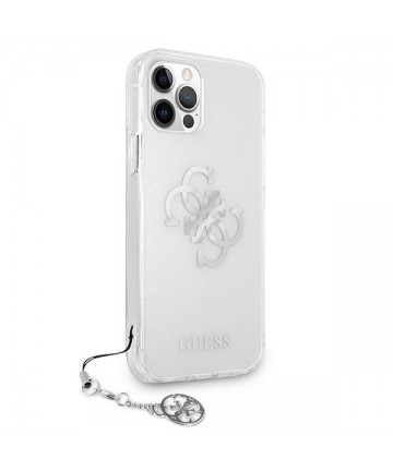 Guess GUHCP12LKS4GSI iPhone 12 Pro Max 6.7" Transparent hardcase 4G Silver Charms Collection