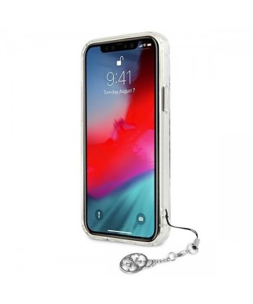 Guess GUHCP12LKS4GSI iPhone 12 Pro Max 6.7" Transparent hardcase 4G Silver Charms Collection