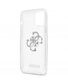 Guess GUHCP12LKS4GSI iPhone 12 Pro Max 6.7" Transparent hardcase 4G Silver Charms Collection