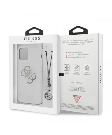 Guess GUHCP12LKS4GSI iPhone 12 Pro Max 6.7" Transparent hardcase 4G Silver Charms Collection