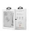 Guess GUHCP12LKS4GSI iPhone 12 Pro Max 6.7" Transparent hardcase 4G Silver Charms Collection
