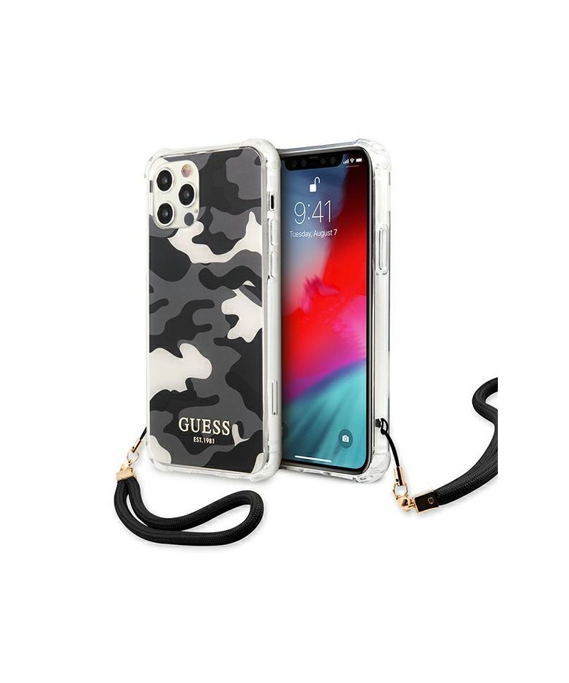 Guess GUHCP12LKSARBK iPhone 12 Pro Max 6.7" black/black hardcase Camo Collection