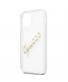 Guess GUHCP12LKTRSVGO iPhone 12 Pro Max 6.7" Transparent hardcase Vintage Script Gold