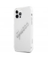 Guess GUHCP12LKTRSVSI iPhone 12 Pro Max 6.7" Transparent hardcase Vintage Script Silver