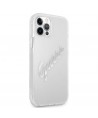 Guess GUHCP12LKTRSVSI iPhone 12 Pro Max 6.7" Transparent hardcase Vintage Script Silver