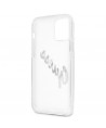 Guess GUHCP12LKTRSVSI iPhone 12 Pro Max 6.7" Transparent hardcase Vintage Script Silver