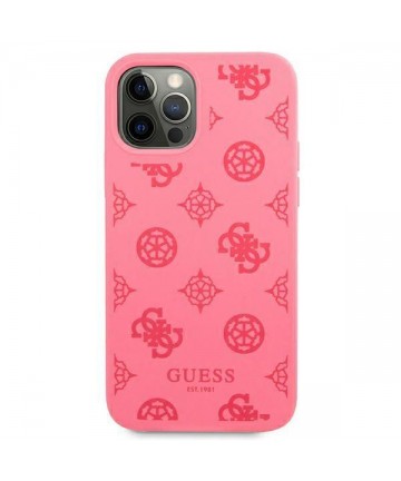 Guess GUHCP12LLSPEFU iPhone 12 Pro Max 6.7" fuchsia/fuchsia hard case Peony Collection