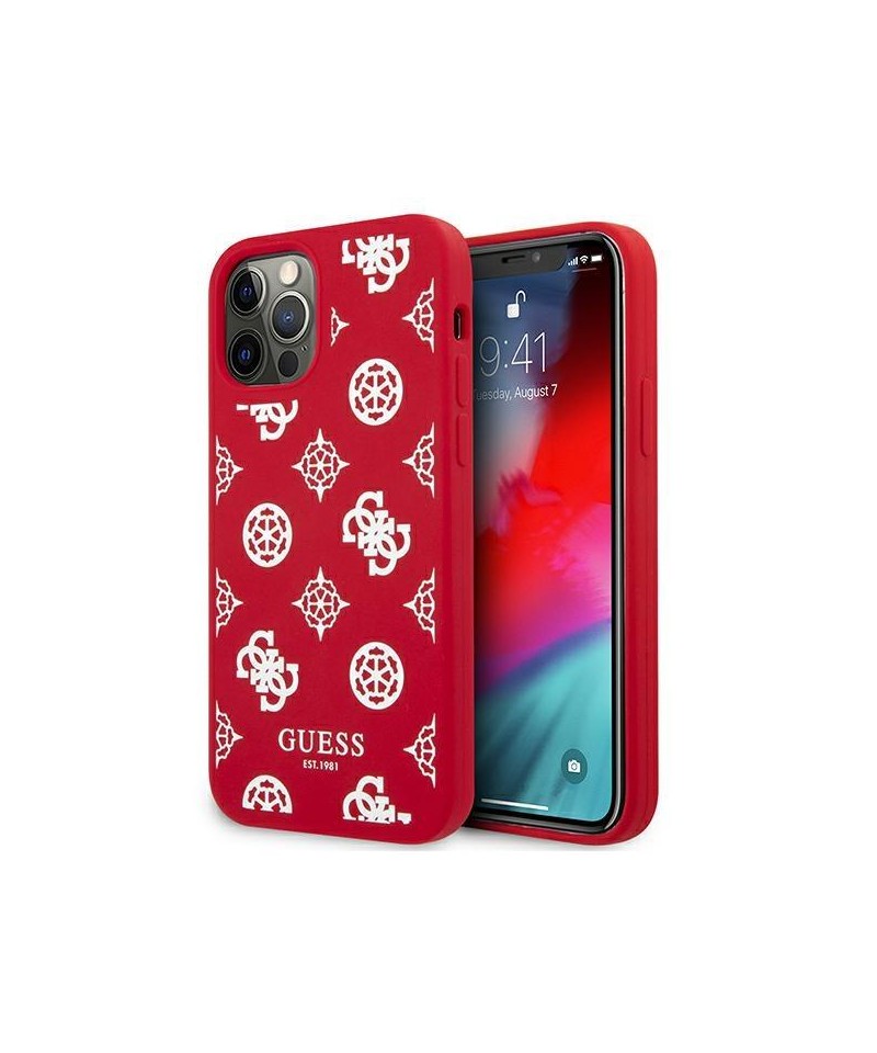 Guess GUHCP12LLSPEWRE iPhone 12 Pro Max 6.7" red/red hard case Peony Collection