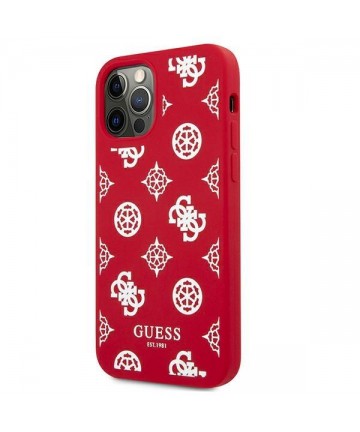 Guess GUHCP12LLSPEWRE iPhone 12 Pro Max 6.7" red/red hard case Peony Collection