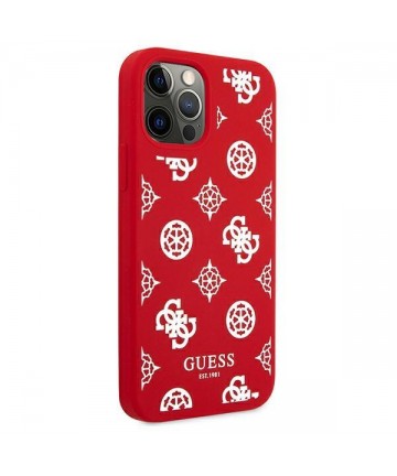 Guess GUHCP12LLSPEWRE iPhone 12 Pro Max 6.7" red/red hard case Peony Collection