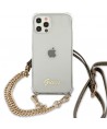 Guess GUHCP12MKC4GSGO iPhone 12/12 Pro 6.1" Transparent hard case 4G Gold Chain