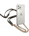 Guess GUHCP12MKC4GSGO iPhone 12/12 Pro 6.1" Transparent hard case 4G Gold Chain