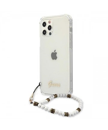 Guess GUHCP12MKPSWH iPhone 12/12 Pro 6.1" Transparent Hardcase White Pearl