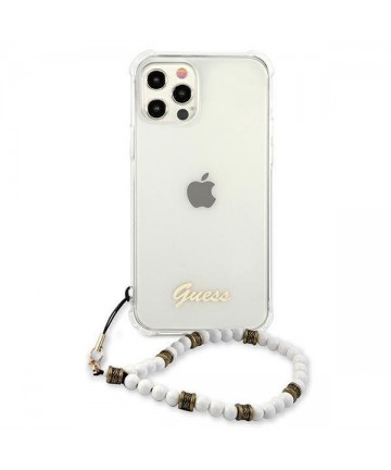 Guess GUHCP12MKPSWH iPhone 12/12 Pro 6.1" Transparent Hardcase White Pearl
