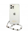 Guess GUHCP12MKPSWH iPhone 12/12 Pro 6.1" Transparent Hardcase White Pearl