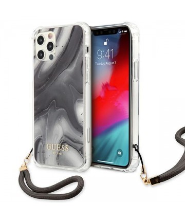 Guess Marble Collection iPhone 12 / iPhone 12 Pro Case - Gray