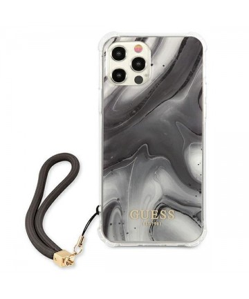 Guess Marble Collection iPhone 12 / iPhone 12 Pro Case - Gray