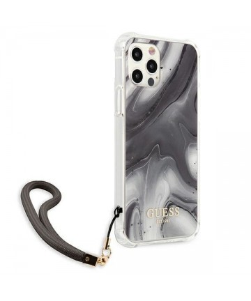 Guess Marble Collection iPhone 12 / iPhone 12 Pro Case - Gray