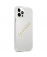 Guess GUHCP12MKTRSVGO iPhone 12/12 Pro 6.1" Transparent hardcase Vintage Script Gold