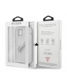 Guess GUHCP12MKTRSVSI iPhone 12/12 Pro 6.1" Transparent hardcase Vintage Script Silver