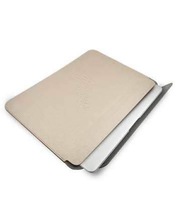 Guess Saffiano Script case for a 13" laptop - gold
