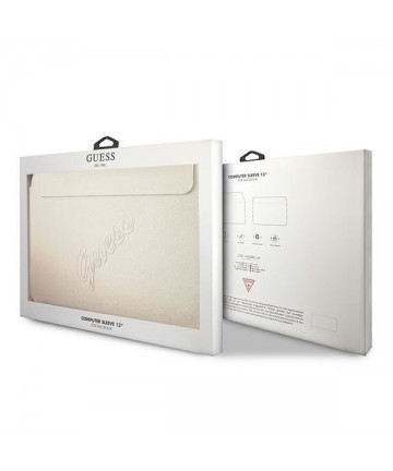 Guess Saffiano Script case for a 13" laptop - gold