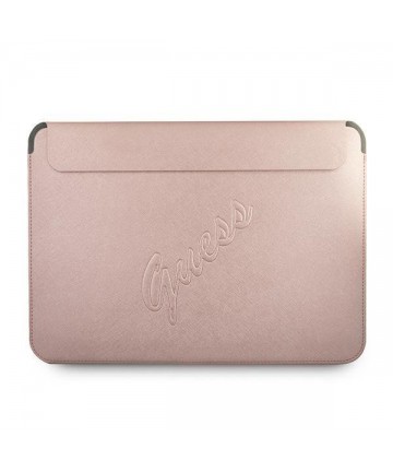 Guess Saffiano Script cover for a 13" laptop - pink