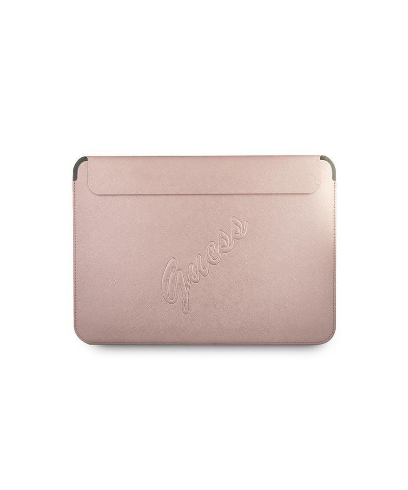 Guess Saffiano Script cover for a 13" laptop - pink