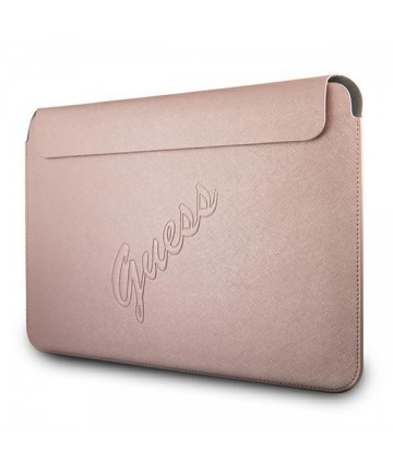 Guess Saffiano Script cover for a 13" laptop - pink