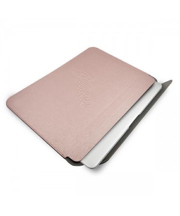 Guess Saffiano Script cover for a 13" laptop - pink