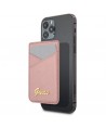 Guess Wallet Card Slot GUWMSSASLPI MagSafe Saffiano pink/pink