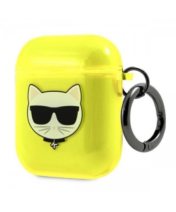 Karl Lagerfeld Choupette Case for AirPods 1/2 - Yellow