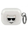 Karl Lagerfeld Glitter Choupette case for AirPods 3 - silver