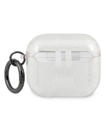 Karl Lagerfeld Glitter Choupette case for AirPods 3 - silver