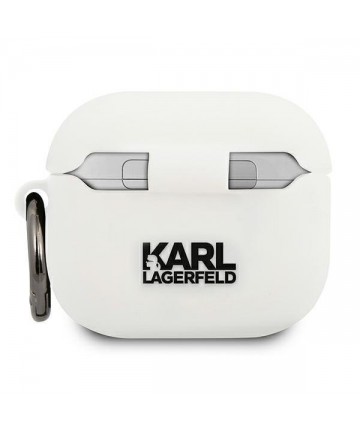 Karl Lagerfeld Silicone Choupette Case for AirPods 3 - White
