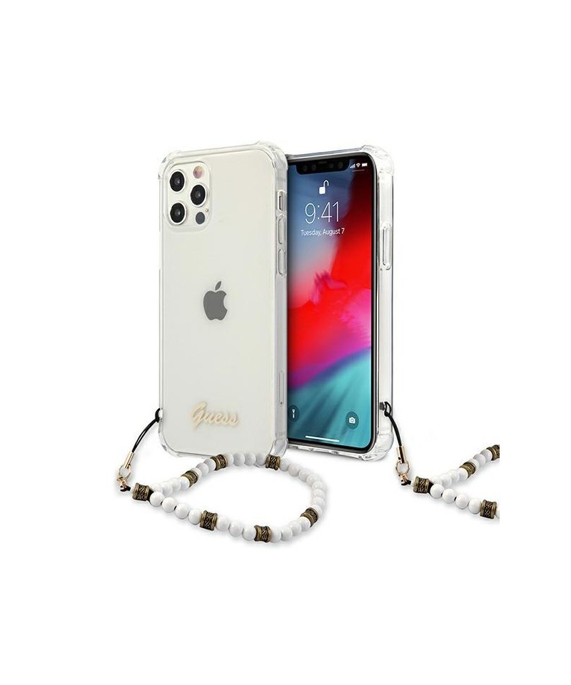 Guess GUHCP12LKPSWH iPhone 12 Pro Max 6.7" Transparent Hardcase White Pearl