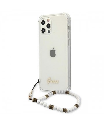 Guess GUHCP12LKPSWH iPhone 12 Pro Max 6.7" Transparent Hardcase White Pearl