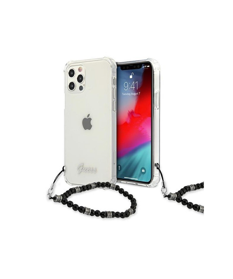 Guess GUHCP12MKPSBK iPhone 12/12 Pro 6.1" Transparent hardcase Black Pearl
