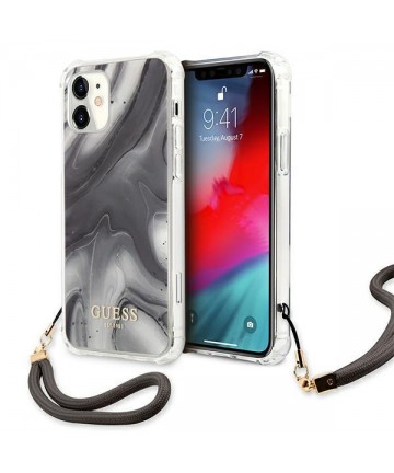 Guess GUHCP12SKSMAGR iPhone 12 mini 5.4" grey/grey hardcase Marble Collection